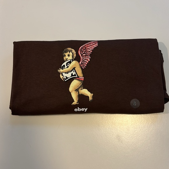 Obey Worldwide Renaissance Angel Baby Statue Andre Giant Face Brown Size Large - Picture 7 of 7